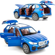 Cacao 1:32 Bmw X5 Suv Model Araba Oyuncak Için Uyumlu, Çinko Alaşım Geri Çekin Oyuncak Araba Çocuklar Için Ses ve Işık ile Erkek Kız Hediye (Mavi)1 (Yurt Dışından)