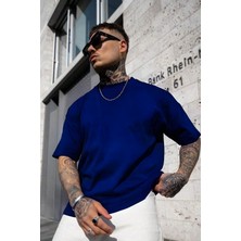 Yakamel Erkek Oversize Kısa Kollu T-Shirt