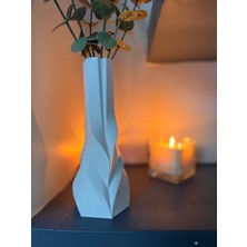 Limon 3Design Modern ve Dekoratif Beyaz Estetik Vazo