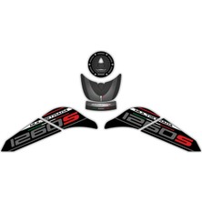 GP Kompozit Ducati Multistrada 1260 S 2015-2018 Uyumlu Tank Pad Seti Siyah