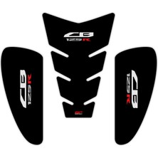 GP Kompozit Honda CB125R 2018-2019 Uyumlu Tank Pad Seti Siyah