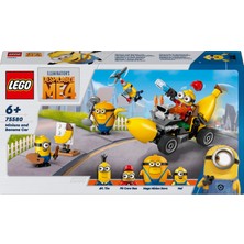 LEGO Despicable Me 4 minyonlar ve Muz Araba 75580 # 6 Yaş ve Üzeri Çocuklar Için Filmden Esinlenen Yaratıcı Oyuncak Yapım Seti (136 Parça)