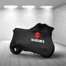 Ultra Shop Suzukı Gsx-R 600 Srad Siyah Kumaş Motosiklet Brandası Logo Baskılı Penye Kumaş Motosiklet Branda