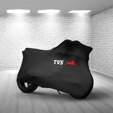 Ultra Shop Tvs Apache Rtr 200 Siyah Kumaş Motosiklet Brandası Logo Baskılı Penye Kumaş Motosiklet Branda