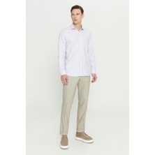 Altınyıldız Classics Slim Fit Dar Kesim  Pamuk Klasik Yaka Armürlü Gömlek