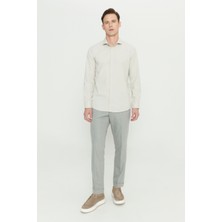 Altınyıldız Classics Slim Fit Dar Kesim Klasik Yaka Pamuklu Armürlü Gömlek