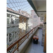 Ünal File 3 mm 2,5 x 4 Metre Güvenlik Filesdi Balkon Kapatma Ağı Kedi Çocuk Koruma Ağı