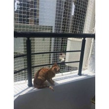 Ünal File 2,50 x 5 Metre Balkon Kedi Güvenlik Filesi Kedi Ağı Kalın Balkon Kuş Güvercin Önleme Ağı