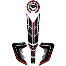 GP Kompozit Yamaha MT-07 2018-2020 Uyumlu Tank Pad Seti Kırmızı
