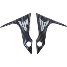 GP Kompozit Yamaha MT-07 2014-2017 Uyumlu Çamurluk Pad Seti Beyaz-Karbon