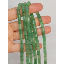 Yaşam Tohumu Aventurin Taşı Silindir Kesim 5.5x7.5mm Dizi (49310)