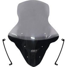 GP Kompozit Yamaha NMAX 125 / 155 2015-2020 Uyumlu Baskılı Elcikli Ön Cam Füme 74 cm