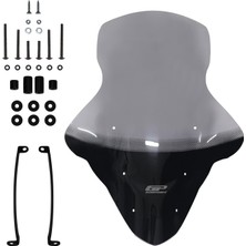 GP Kompozit Yamaha NMAX 125 / 155 2015-2020 Uyumlu Baskılı Elcikli Ön Cam Füme 74 cm