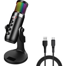 Midex Hype USB RGB Oyuncu ve Yayıncı Mikrofonu (Kayıt Gaming Tiktok Twitch Discord Youtube Canlı Yayın)