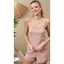 Edam İç Giyim Dantelli Şortlu Ikili Pijama Takım M90