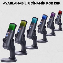 Midex Hype USB RGB Oyuncu ve Yayıncı Mikrofonu (Kayıt Gaming Tiktok Twitch Discord Youtube Canlı Yayın)