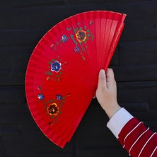 Piraye Gift Bambu Çiçekli Yelpaze Ahşap