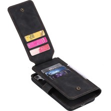 BDT Market IPhone 15 Için Kılıf Manyetik Cüzdan Flip Folio Kart Tutucu Kickstand Pu (Yurt Dışından)