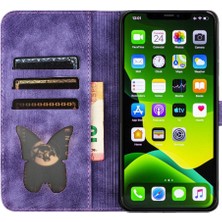 BDT Market IPhone 11 Için Kılıf Pro Kart Cep Flip Folio Kabartmalı Kelebek Kedi (Yurt Dışından)