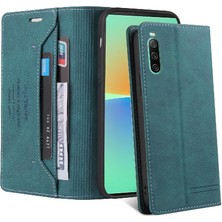 BDT Market Sony Xperia 10 Iv Iki Kart Yuvaları Için Kılıf Kickstand Premium Deri (Yurt Dışından)