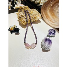 Luna Jewellery Ametist Doğal Taşlı Kolye