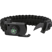 Refox Paracord Survival Bileklik Bıçak Pusula Magnezyum ve Ikaz Düdüğü