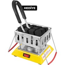 Gaman 220 V 1000W Elektrikli Iksa Nargile Köz Yakma Makinası Nargile Kömür Ocağı, Maşa Hediye