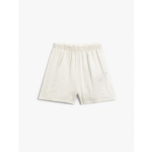 Koton Şort Fistolu Beli Lastikli Pamuklu