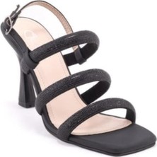 Bags Shoes Guja 23y722 Kadın Taşlı Abiye Küt Burun Ayakkabı