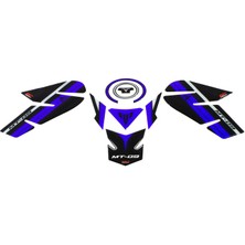 GP Kompozit Yamaha MT-09 2013-2016 Uyumlu Tank Pad Seti Mavi