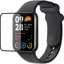 Microcase Xıaomi Smart Band 8 Pro Tam Kaplayan Kavisli Ekran Koruyucu 3D Pet Film - Siyah AL3385