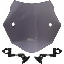 GP Kompozit Mondial 125 Drift L 2011-2023 Uyumlu Kısa Ön Cam Füme 30 cm