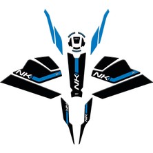 GP Kompozit CF Moto 250 NK 2023-2024 Uyumlu Full Pad Seti Mavi