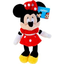 PopŞeker Unutulmaz Bir Hediye - Lisanslı 25 cm Minnie Kırmızı Elbiseli Peluş