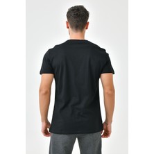 Cramp Sport Siyah Nakış Detaylı O Yaka Standart Kalıp Erkek T-Shirt