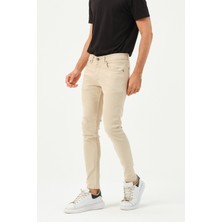 Polo State Erkek Jogger Kot Pantolon Ekru