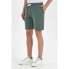 Polo State Erkek Golf Nakışlı 3 Iplik Şort Yeşil