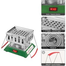 Gaman Elektrikli Nargile Köz Yakma Makinası Nargile Kömür Ocağı Yeni Model 1000W Köz Taşıma Tepsili