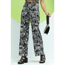 Polo State Kadın Crinkle Kumaş Pantolon Siyah
