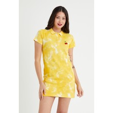 Polo State Kadın Batik Yıkamalı Elbise  Sarı