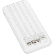 Velliw 10.000 Mah Şarj Göstergeli Dahili Çoklu Kablolu Powerbank