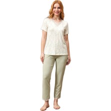 Pjs Kadın Yeşil Pijama Takımı 25106