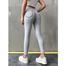 Polo State Kadın Likralı Sknny Kot Pantolon Gri