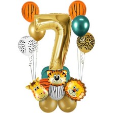 Kidspartim 7 Yaş Gold Safari Temalı Balon Seti