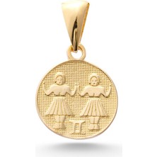 Sefa Gold 14 Ayar Altın Ikizler Burcu Kolye Ucu
