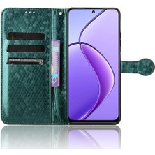 MY Boutique1 Realme 12 5g Geometrik Desen Deri Manyetik Telefon Kılıfı (Yurt Dışından)