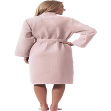 Kulcu Tekstil Pembe Kadın Erkek Pike Bornoz