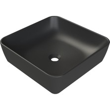 Turkuaz Mat Siyah One 46X46 cm Lavabo 076007-97