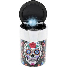 Bek Tobacco La Catrina LED Işıklı Araç Araba Küllüğü Mor 9cm