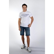 Lee Cooper Cador Erkek %100 Pamuk O Yaka T-Shirt Beyaz